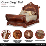 Cortina Honey Walnut Queen Sleigh Bed - Ornate Home