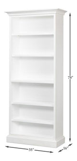 Cortina White Open Shelf Bookcase - Ornate Home