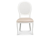 Cortina White Oval Cane Back Side Chair (Set of 2) - Ornate Home