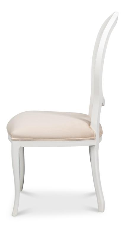Cortina White Oval Cane Back Side Chair (Set of 2) - Ornate Home