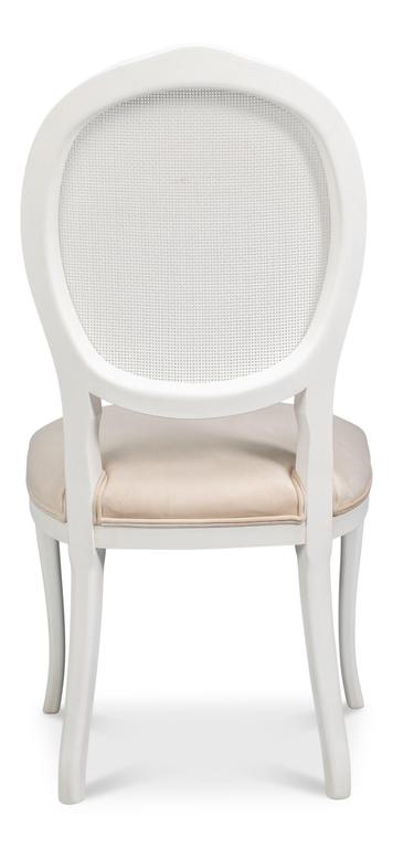 Cortina White Oval Cane Back Side Chair (Set of 2) - Ornate Home