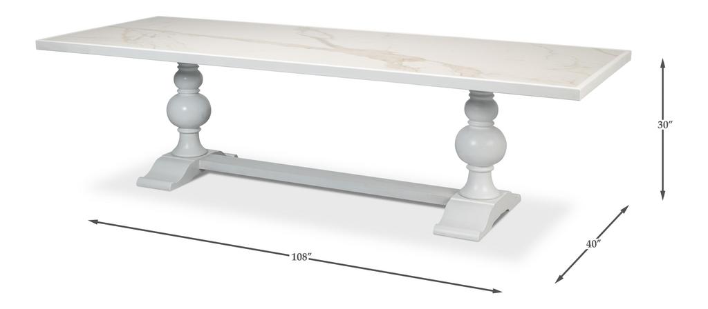 Cortina White Rectangular Dining Table - Ornate Home
