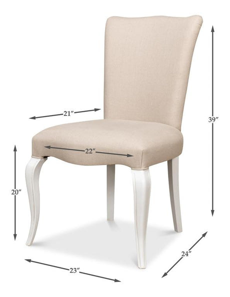 Cortina White Side Chair (Set of 2) - Ornate Home
