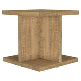 Cortona Mango Square Engineered Wood End Side Table - Ornate Home