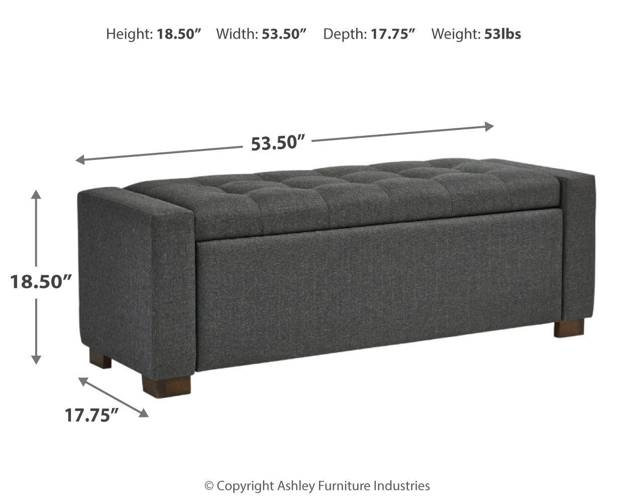Ashley Cortwell Storage Bench - Thumbnail 3