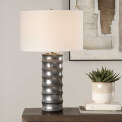 Corvair Black/Bronze Scalloped Table Lamp - Ornate Home