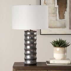 Corvair Black/Bronze Scalloped Table Lamp - Ornate Home