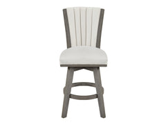 Corvallis Beige/Brushed Gray Swivel Counter Height Chair - Ornate Home
