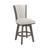 Corvallis Beige/Brushed Gray Swivel Counter Height Chair - Ornate Home