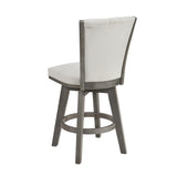Corvallis Beige/Brushed Gray Swivel Counter Height Chair - Ornate Home