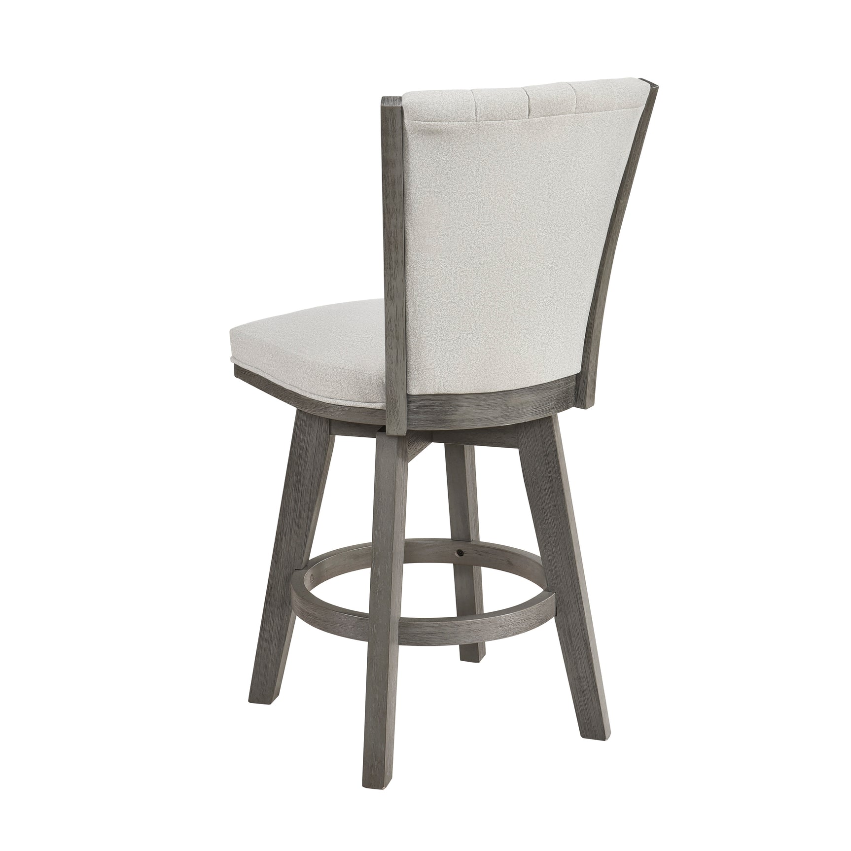 Corvallis Beige/Brushed Gray Swivel Counter Height Chair - Ornate Home