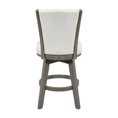 Corvallis Beige/Brushed Gray Swivel Counter Height Chair - Ornate Home