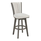 Corvallis Beige/Brushed Gray Swivel Pub Height Chair - Ornate Home