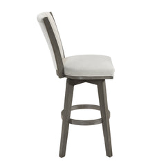 Corvallis Beige/Brushed Gray Swivel Pub Height Chair - Ornate Home
