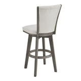 Corvallis Beige/Brushed Gray Swivel Pub Height Chair - Ornate Home