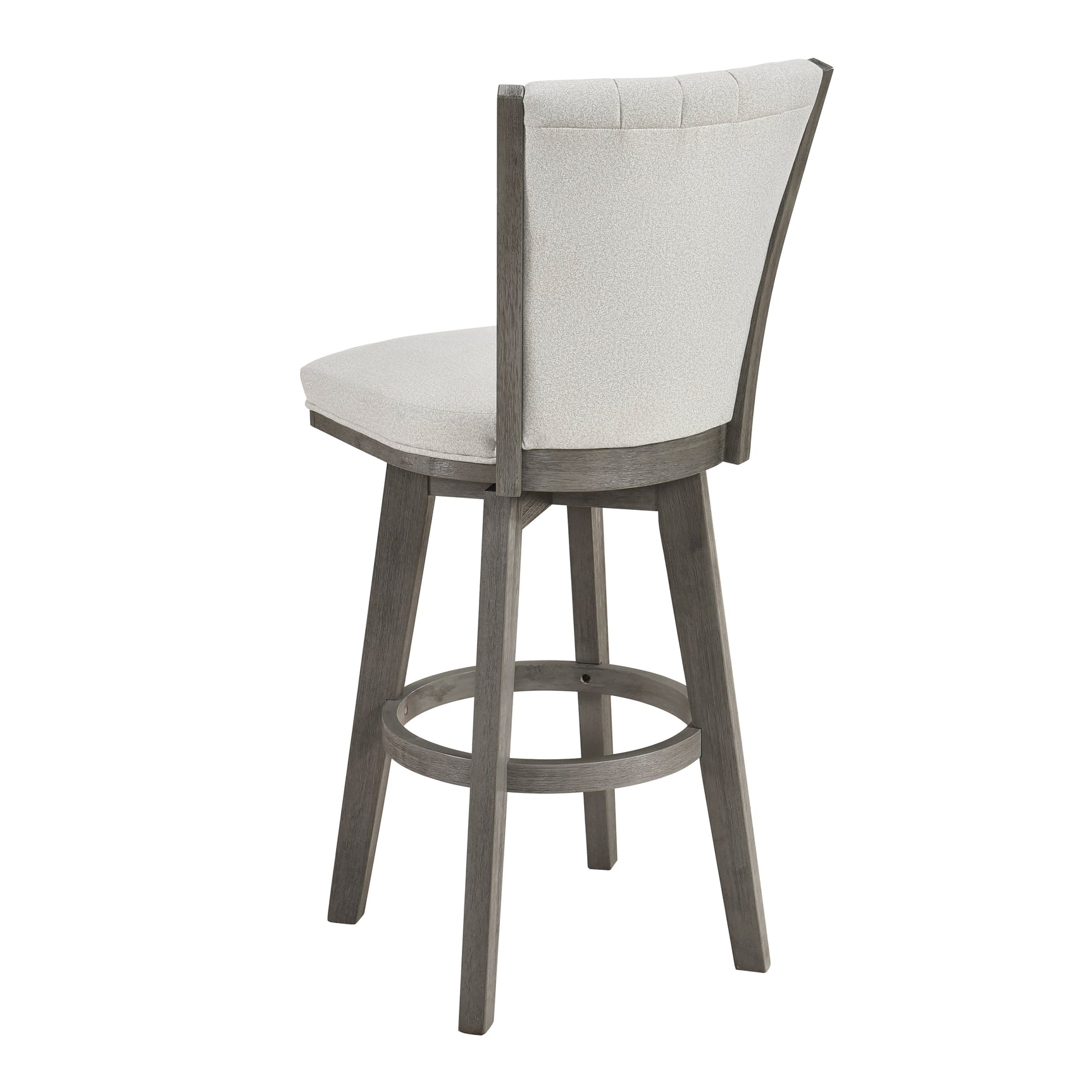 Corvallis Beige/Brushed Gray Swivel Pub Height Chair - Ornate Home