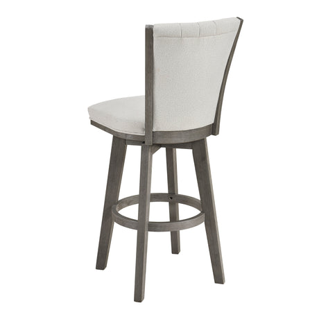 Corvallis Beige/Brushed Gray Swivel Pub Height Chair - Ornate Home