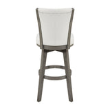 Corvallis Beige/Brushed Gray Swivel Pub Height Chair - Ornate Home