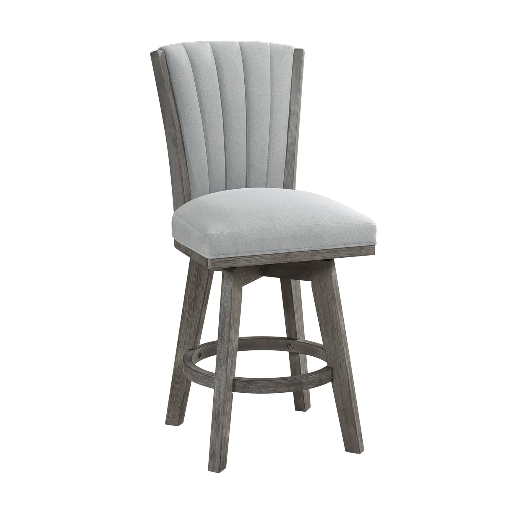 Corvallis Gray Swivel Counter Height Chair (Set of 2) - Ornate Home