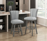 Corvallis Gray Swivel Counter Height Chair (Set of 2) - Ornate Home