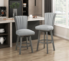 Corvallis Gray Swivel Pub Height Chair - Ornate Home