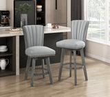 Corvallis Gray Swivel Pub Height Chair (Set of 2) - Ornate Home