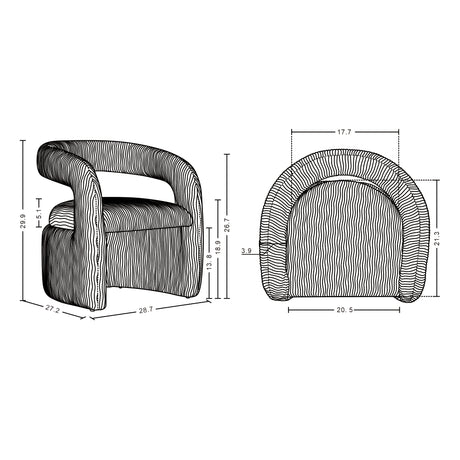 Corvette Dining Chair in Dove - Ornate Home