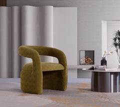 Corvette Dining Chair in Olive Green - Ornate Home