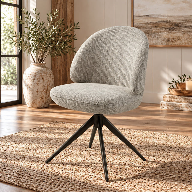Corwin Gray Side Chair W/Swivel (Set-2)