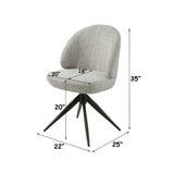 Corwin Gray Side Chair W/Swivel (Set-2)