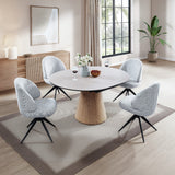 Corwin Natural Round Dining Table W/Ceramic Top