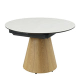 Corwin Natural Round Dining Table W/Ceramic Top