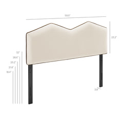 Cosette Alabaster Performance Velvet Full Size Headboard - Ornate Home