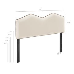 Cosette Alabaster Performance Velvet King Size Headboard - Ornate Home