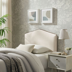 Cosette Alabaster Performance Velvet Twin Size Headboard - Ornate Home