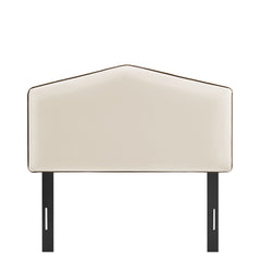 Cosette Alabaster Performance Velvet Twin Size Headboard - Ornate Home
