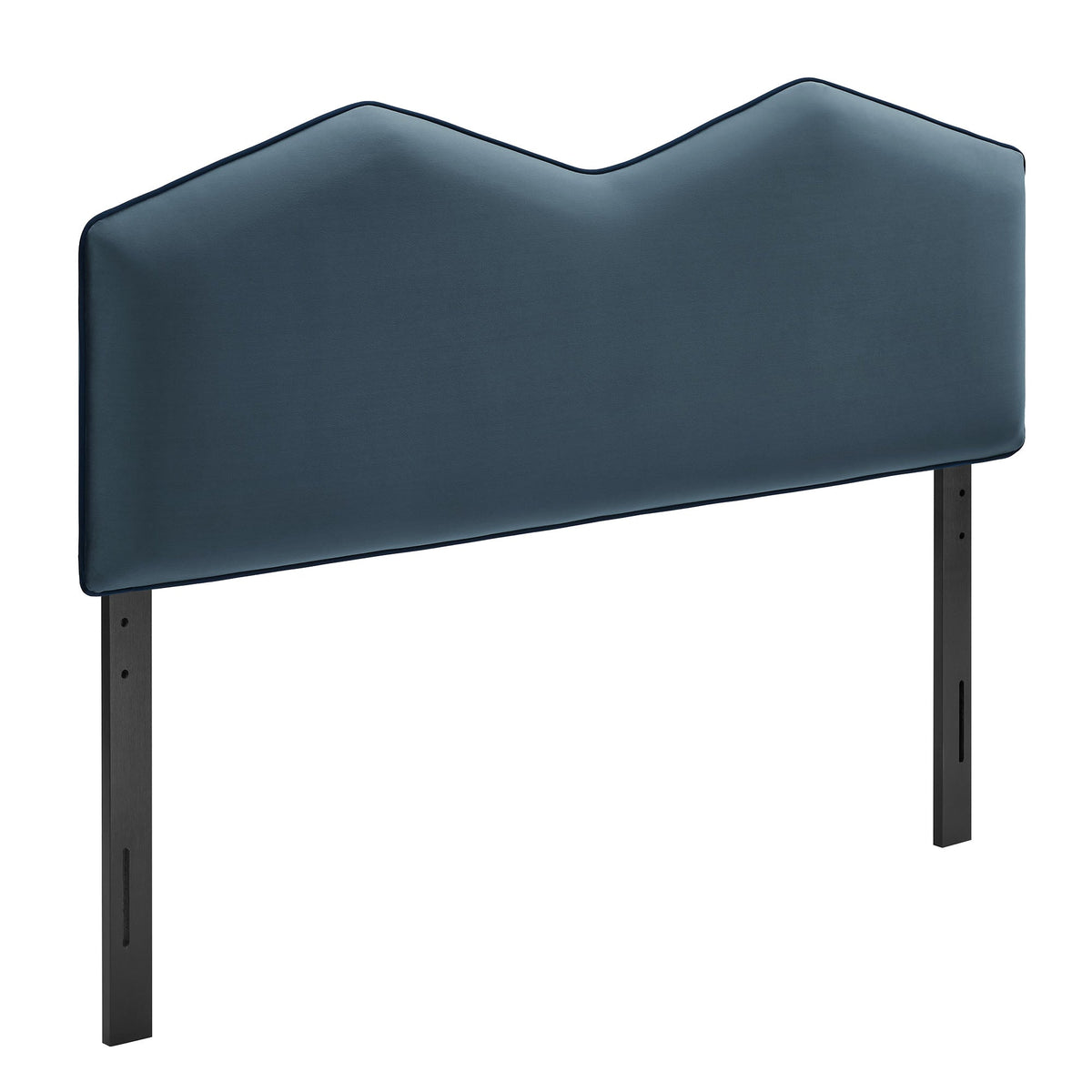 Cosette Cadet Blue Performance Velvet Queen Size Headboard - Ornate Home