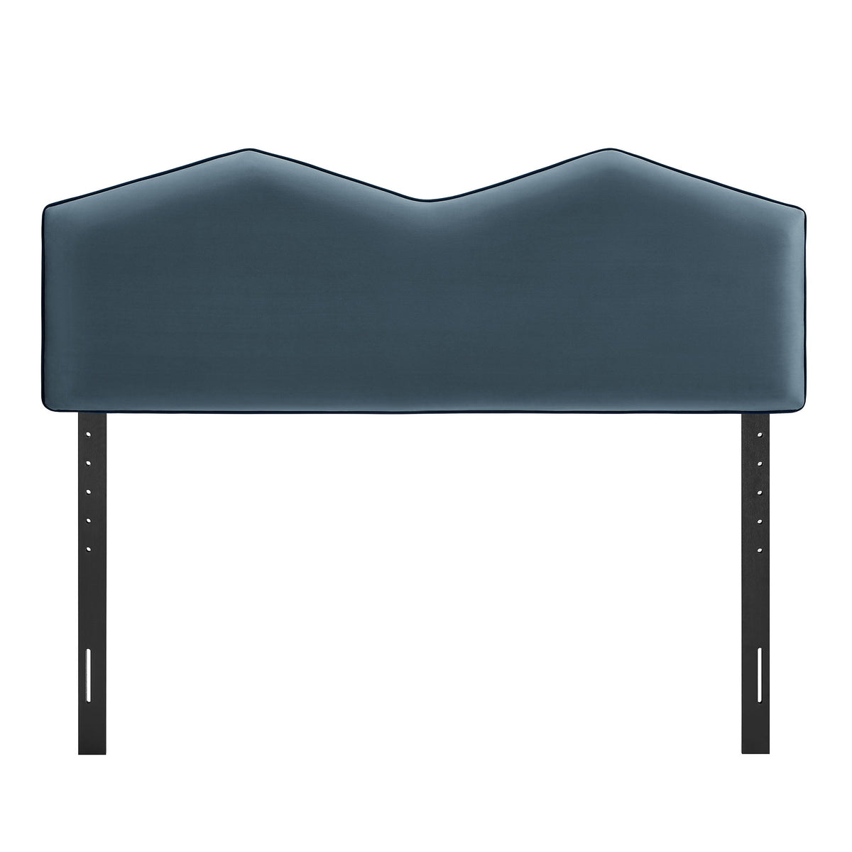 Cosette Cadet Blue Performance Velvet Queen Size Headboard - Ornate Home