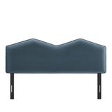 Cosette Cadet Blue Performance Velvet Queen Size Headboard - Ornate Home