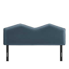 Cosette Cadet Blue Performance Velvet Queen Size Headboard - Ornate Home