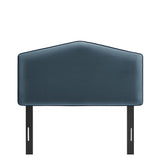 Cosette Cadet Blue Performance Velvet Twin Size Headboard - Ornate Home