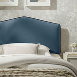Cosette Cadet Blue Performance Velvet Twin Size Headboard - Ornate Home