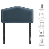 Cosette Cadet Blue Performance Velvet Twin Size Headboard - Ornate Home