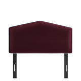 Cosette Mulberry Performance Velvet Twin Size Headboard - Ornate Home