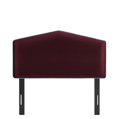 Cosette Mulberry Performance Velvet Twin Size Headboard - Ornate Home