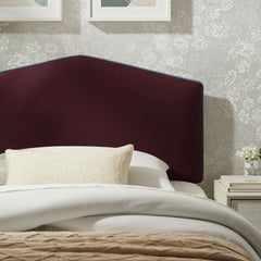Cosette Mulberry Performance Velvet Twin Size Headboard - Ornate Home