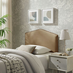 Cosette Taupe Performance Velvet Twin Size Headboard - Ornate Home