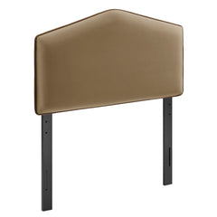 Cosette Taupe Performance Velvet Twin Size Headboard - Ornate Home
