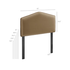Cosette Taupe Performance Velvet Twin Size Headboard - Ornate Home