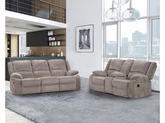 Cosimo Mocha 2 Piece Reclining Living Room Set - Ornate Home